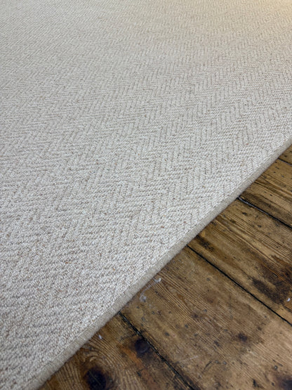 Pine herringbone 100% wool rug 385cm x 398cm
