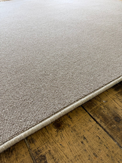 Truly taupe 100% wool rug 200cm x 200cm