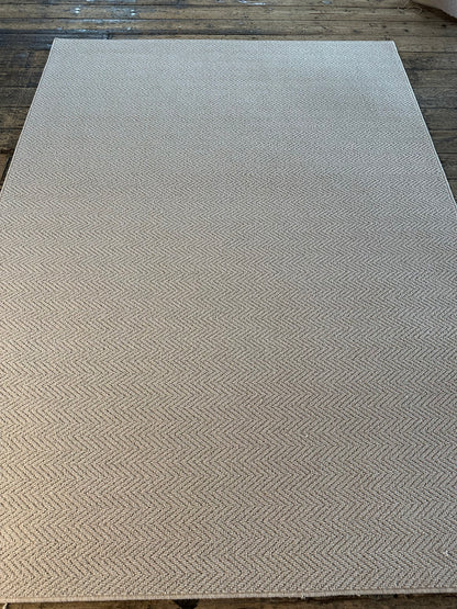 Herringbone 100% wool rug 190cm x 260cm