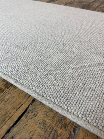 Pumice 100% wool hallway runner 70cm x 279cm