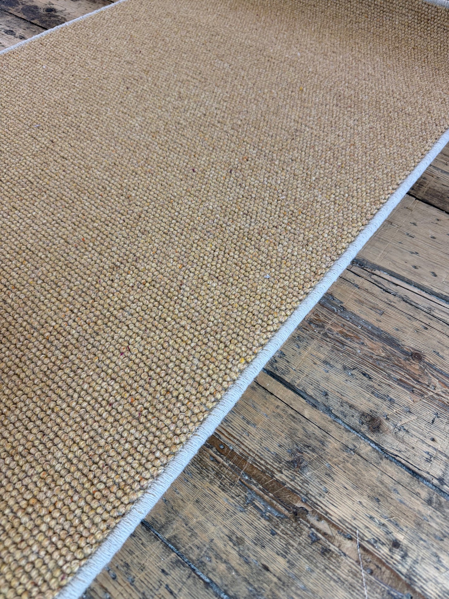 Mustard 100% wool hallway runner 70cm x 246cm
