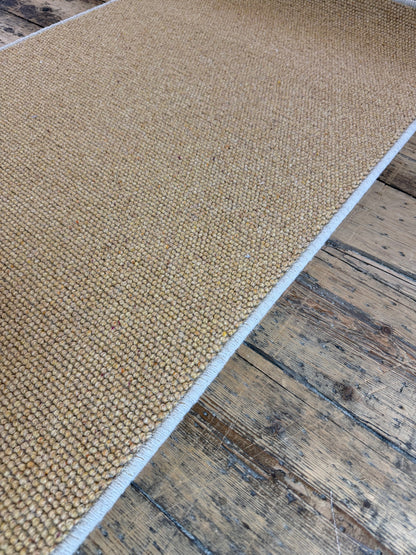 Mustard 100% wool hallway runner 70cm x 246cm