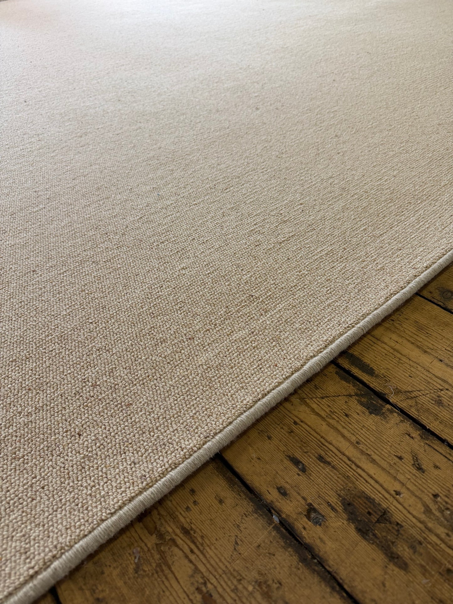 Biscuit 100% wool rug 290cm x 390cm