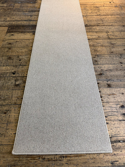 Oatcake 100% wool hallway runner 75cm x 353cm