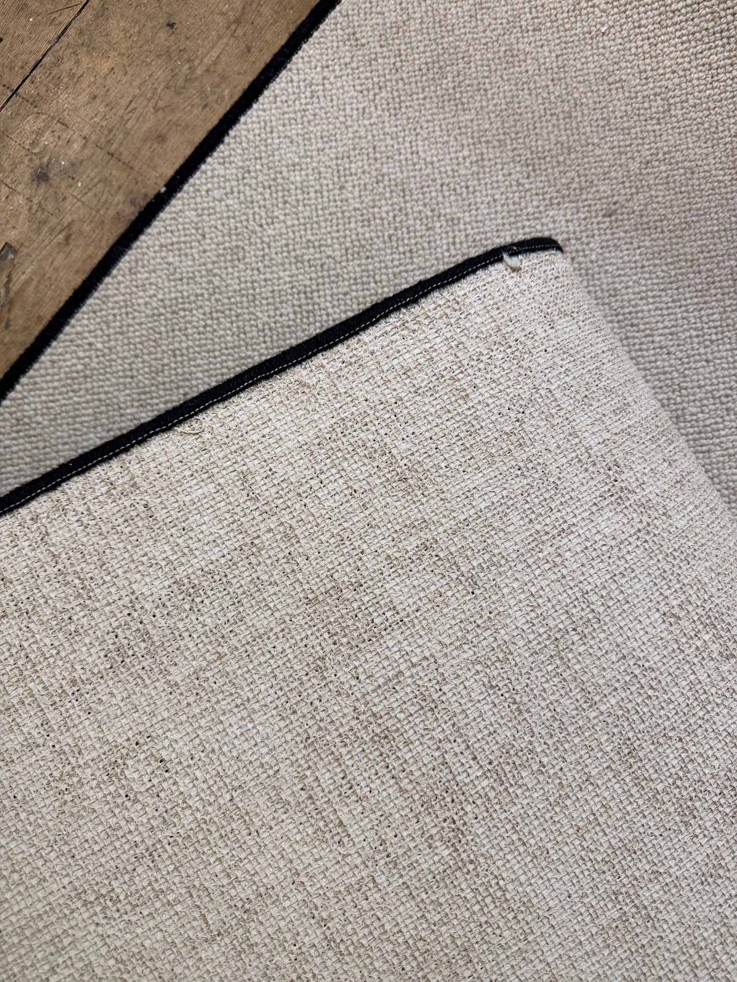 Flax 100% wool stairs runner 13 steps