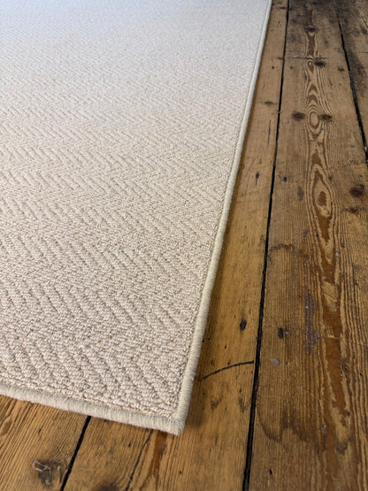 Oxford tone herringbone 100% wool rug 242cm x 300cm