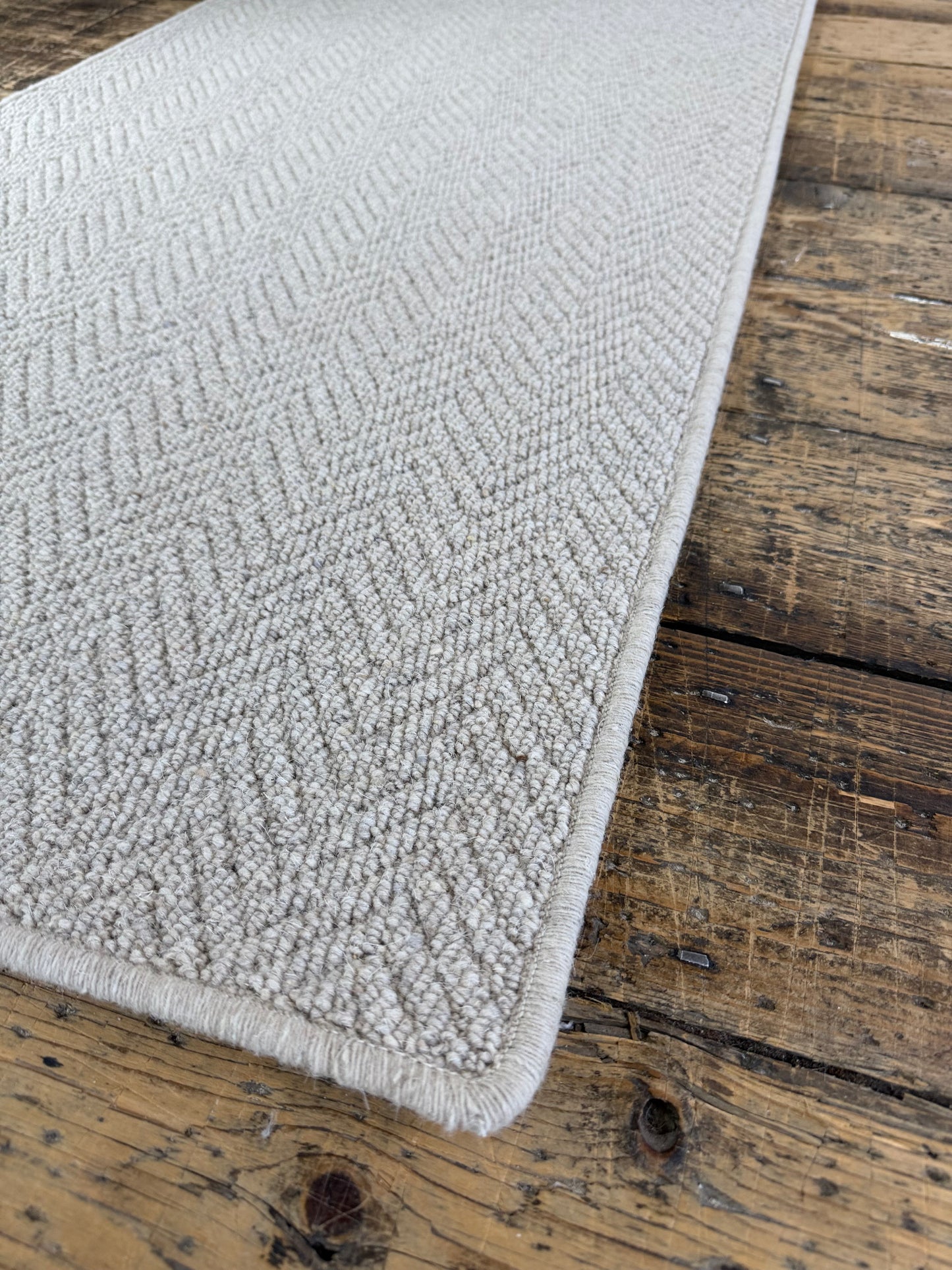 Harvest herringbone 100% wool hallway runner 66cm x 240cm