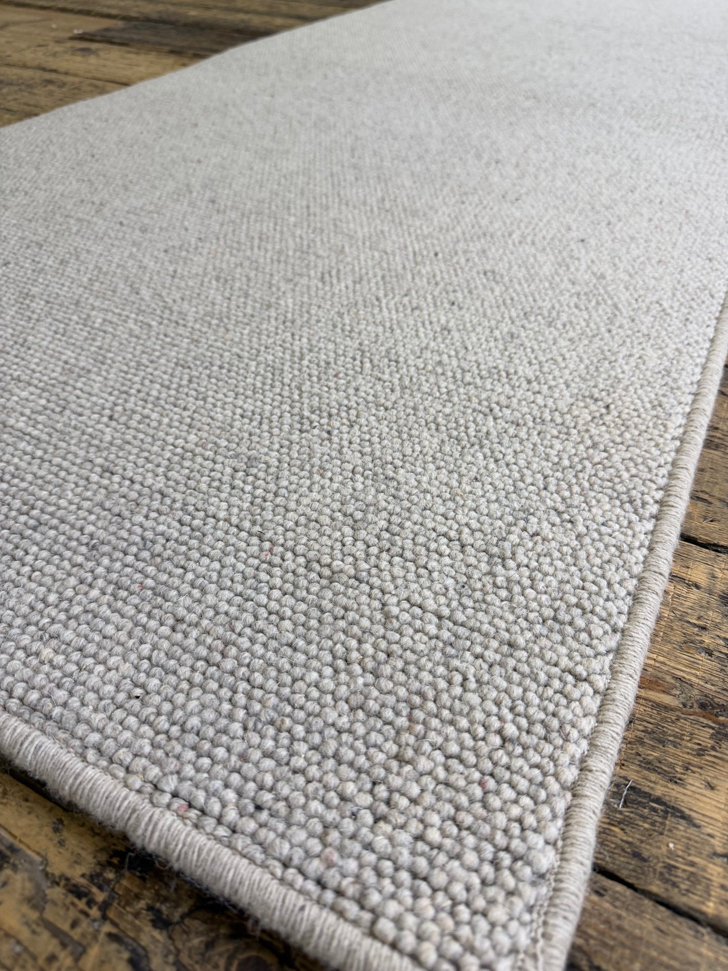 Pumice 100% wool hallway runner 75cm x 278cm