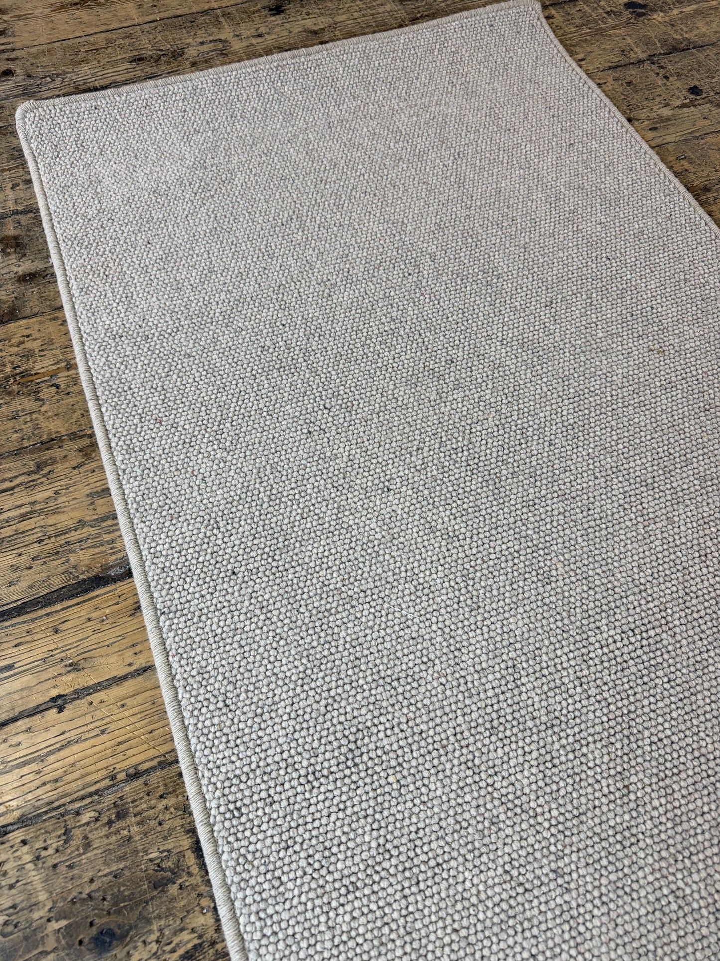 Pumice 100% wool hallway runner 70cm x 279cm