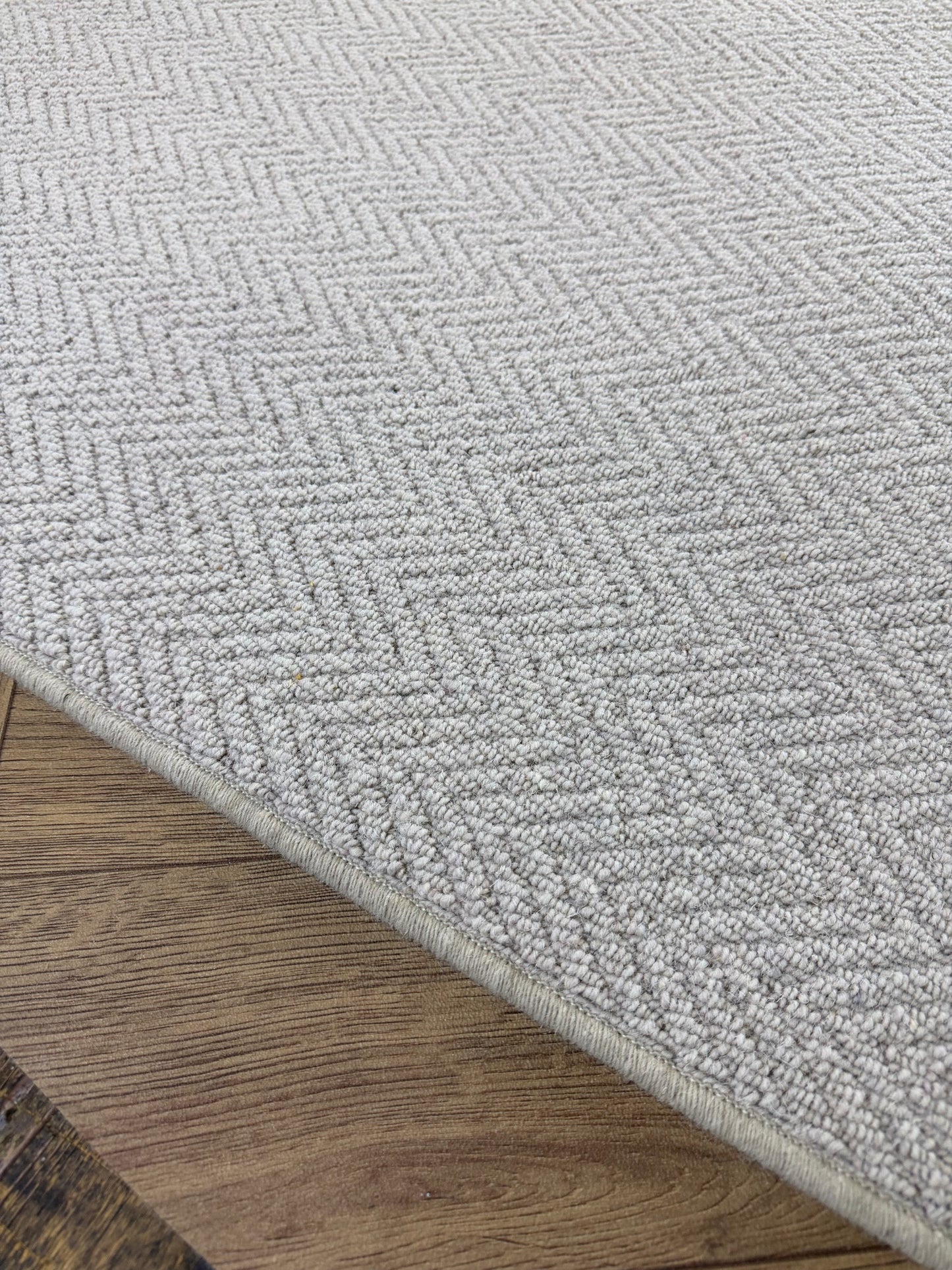 Aran herringbone 100% wool rug 240cm x 240cm