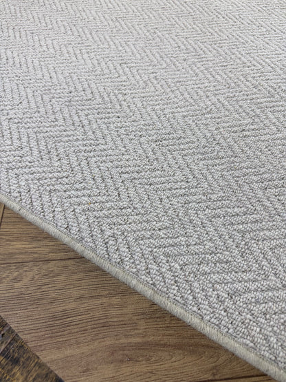 Aran herringbone 100% wool rug 240cm x 240cm