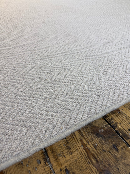 Oxford tone herringbone 100% wool rug 242cm x 300cm