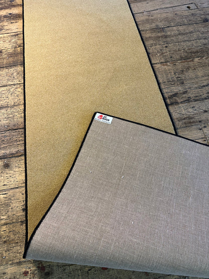 Gold Black binding Wool twist hallway runner 80cm x 285cm