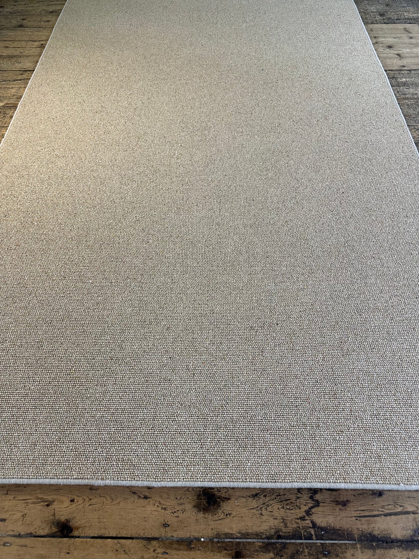 Warm oat 100% wool rug 190cm x 307cm