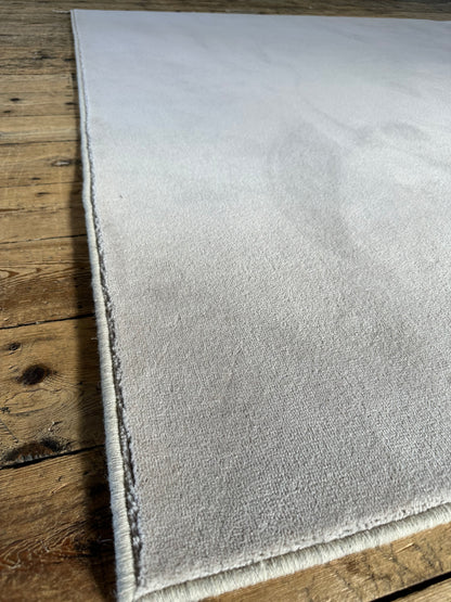 Mushroom velvet wool rug 201cm x 233cm