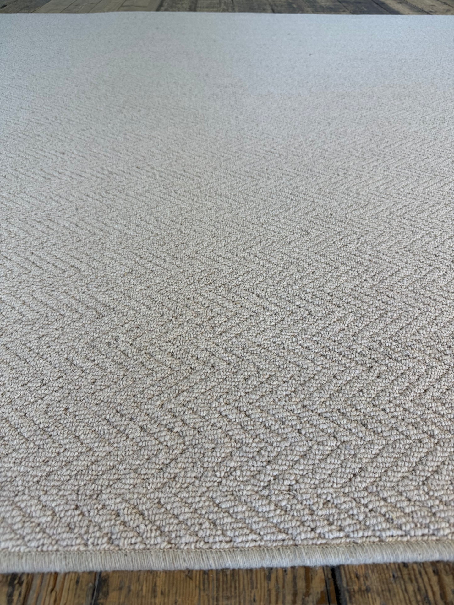 Oxford tone herringbone 100% wool rug 200cm x 290cm