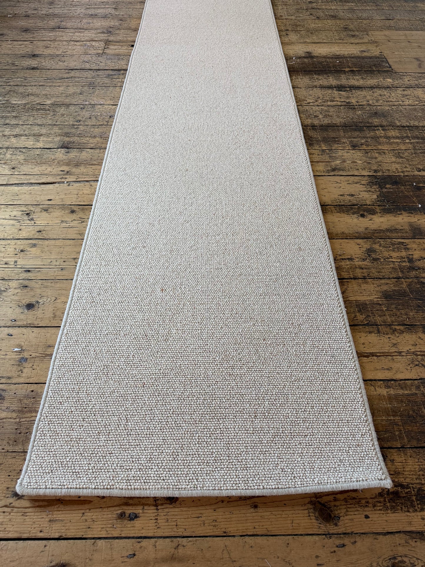 Irish cream 100% wool hallway runner 80cm x 355cm