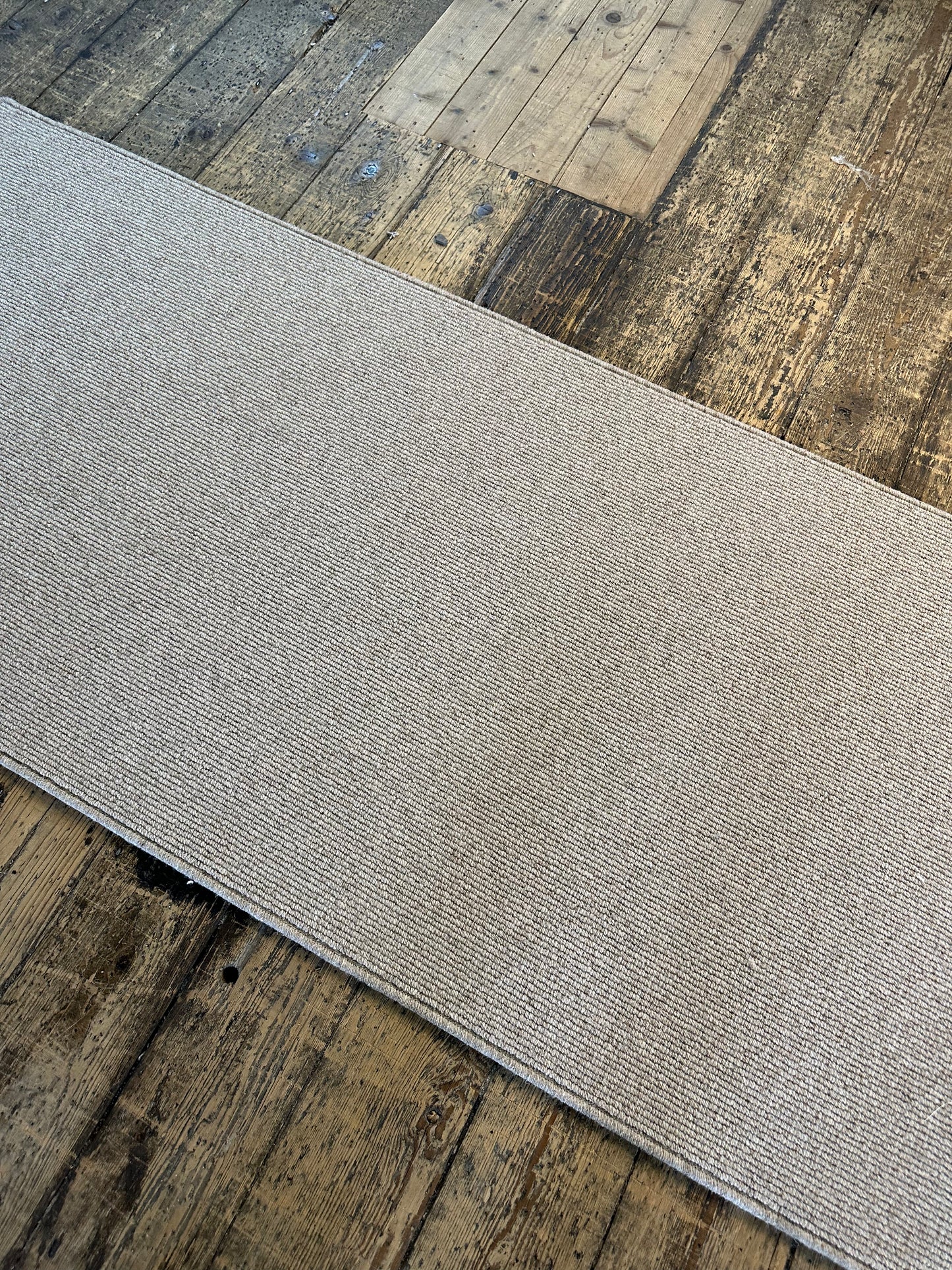 Fawn 100% wool hallway runner 80cm x 231cm