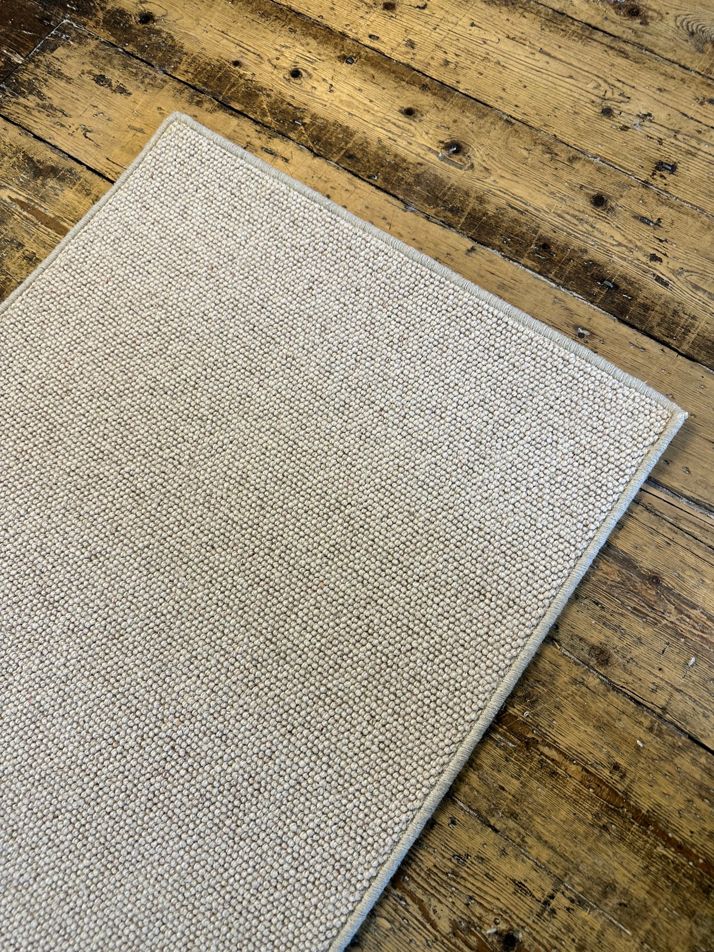 Irish Cream 100% wool runner 70cm x 236cm