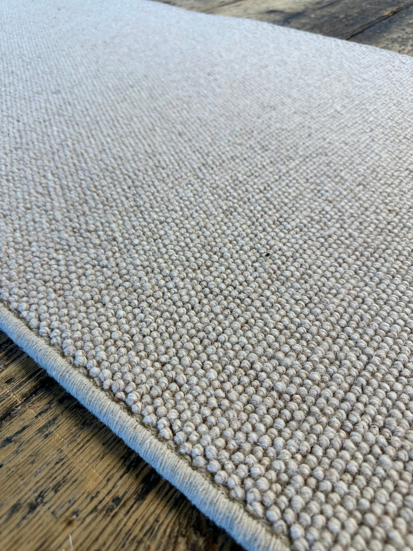 Irish Cream 100% wool runner 70cm x 236cm