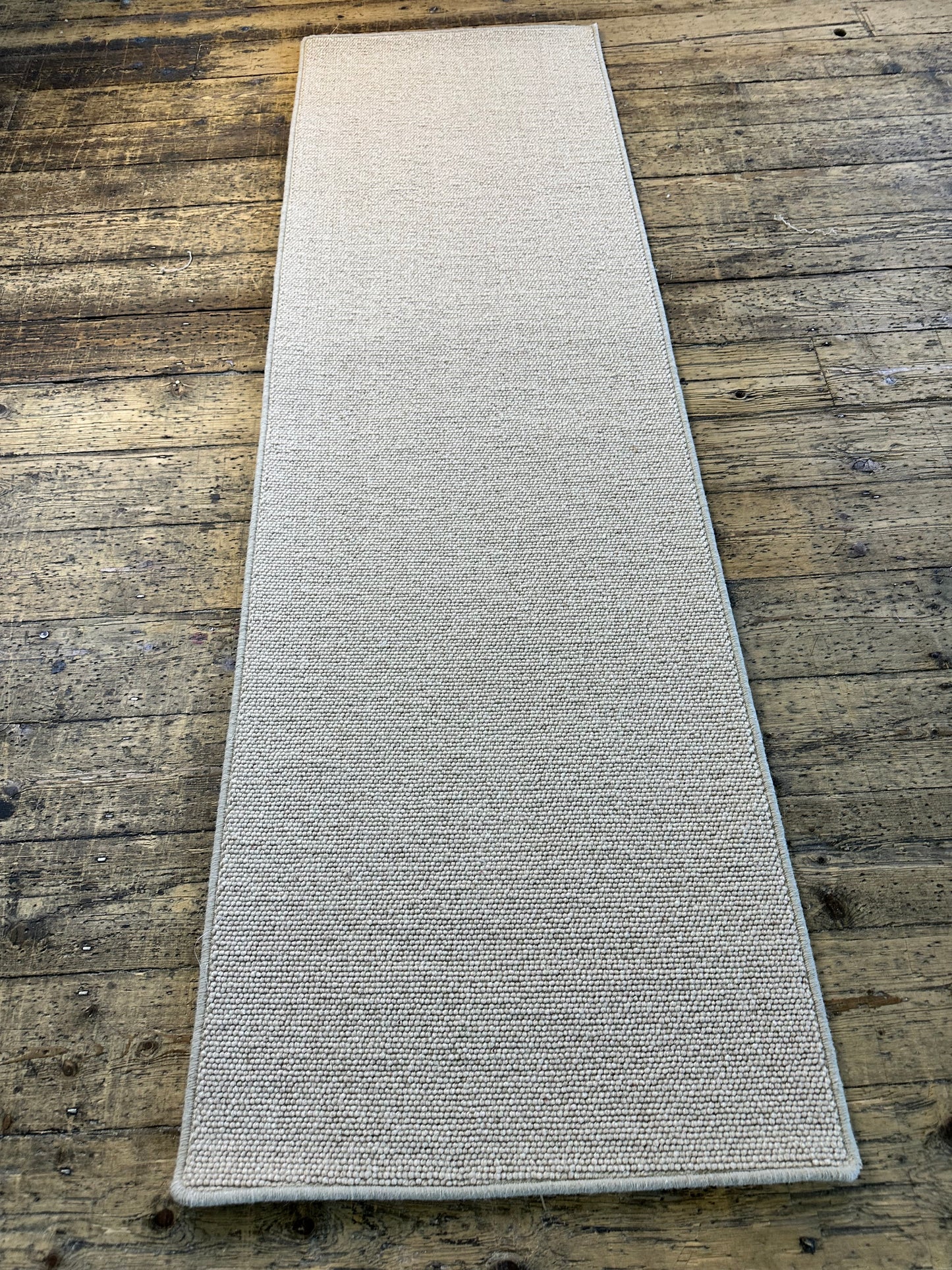 Irish Cream 100% wool runner 70cm x 236cm